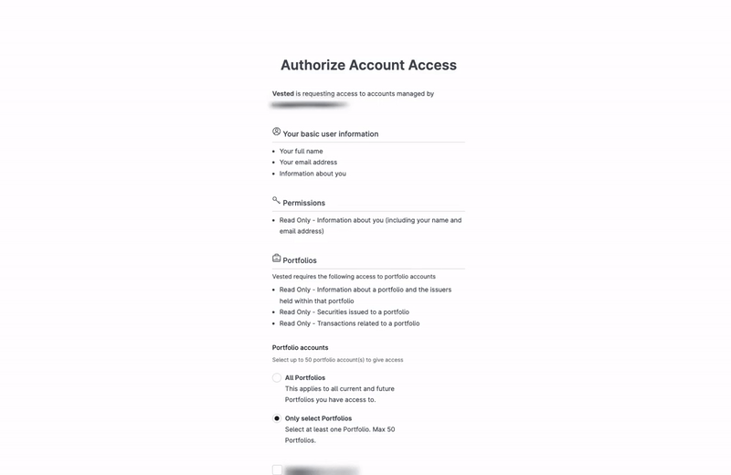 authorize account access