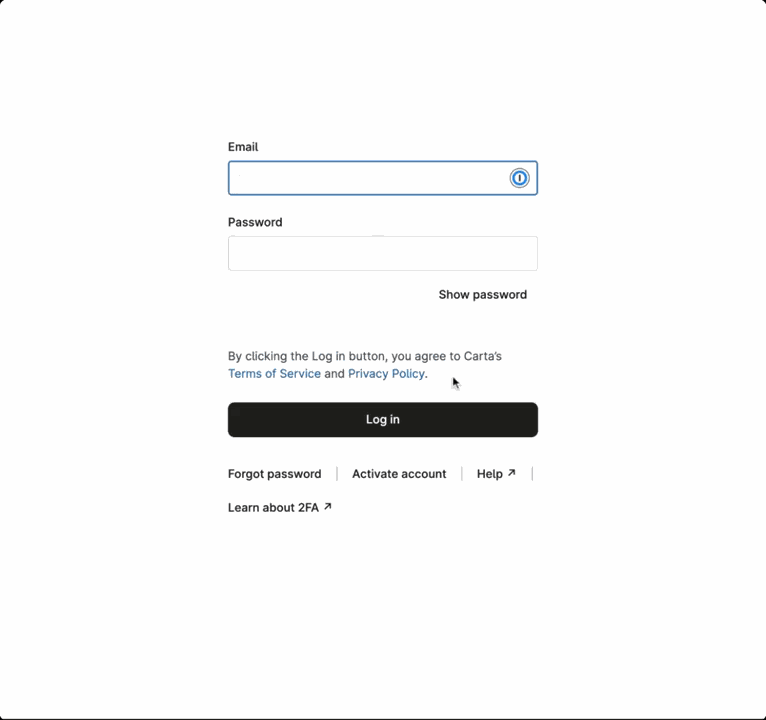 carta login